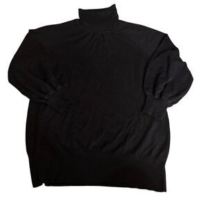 Express Design Studio Black‎ Turtleneck Sweater Ribbed Knit Long Sleeve Size M